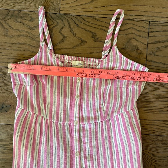 UNIVERSAL THREAD Pink & Gray Striped Tiered Ruffle Maxi Dress Size Small - Picture 8 of 11